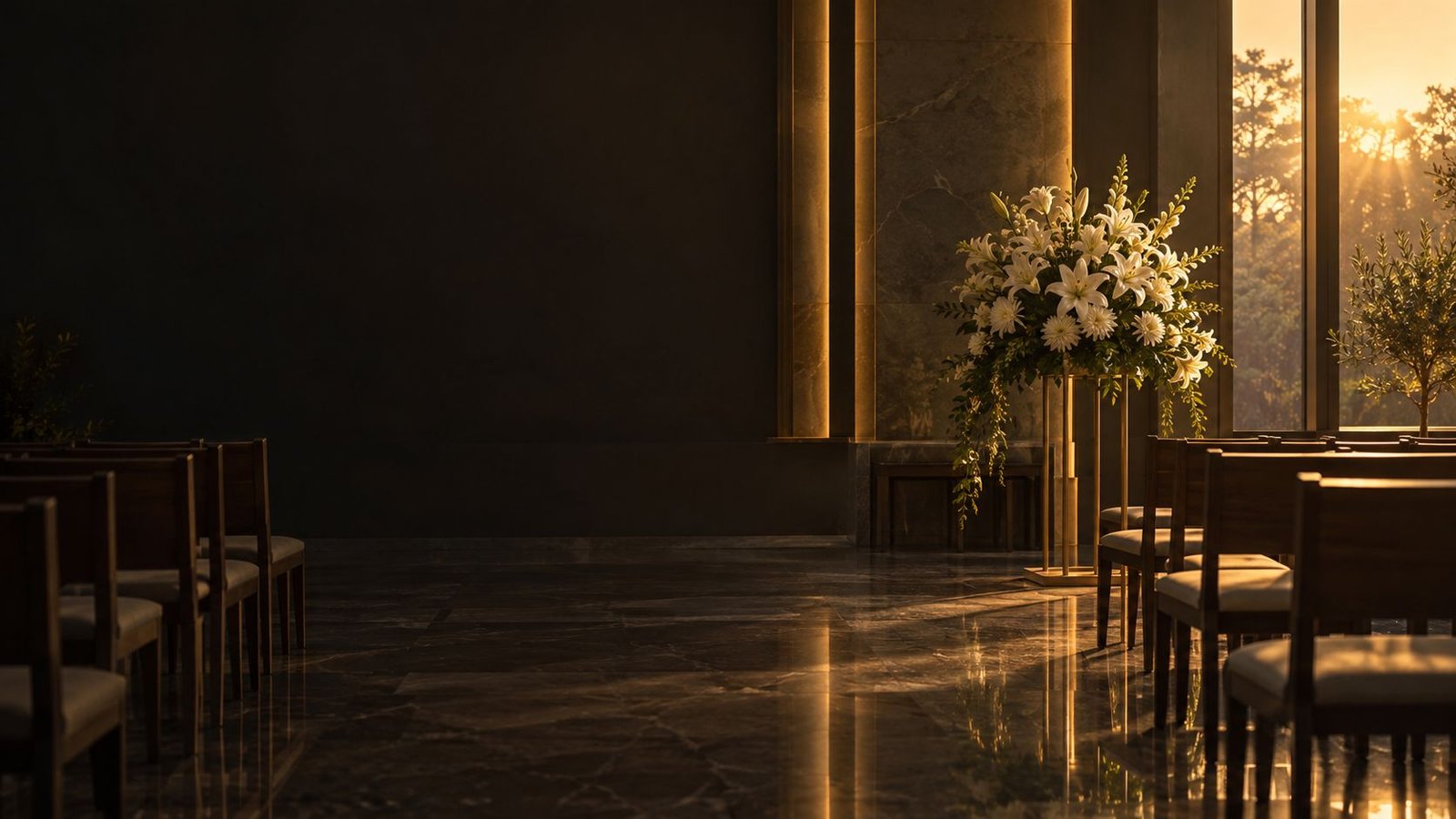 Capela da Funerária Schmitt ao amanhecer